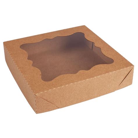 Caixa De Papel Kraft X X Cm Visor Ideal Para Docinhos