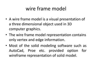 wire frame modelpptx