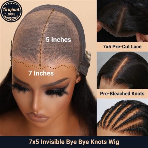 Nadula Bye Bye Knots Wig 7x5 Body Wave Pre Bleached Invisible Knots Glueless Wig For Sale Nadula