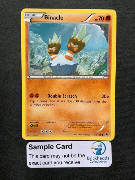 Binacle 48106 Common Xy Flashfire Pokemon Card Ebay