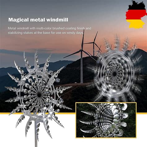 Garten Metall Windm Hle Magische Wind Spinner Einzigartige Windrad