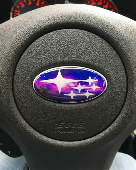 GALAXY DOMED Steering Wheel Badges Wrx Subaru Impreza