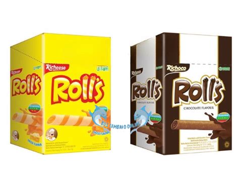 Nabati Rolls Box 20 Pcs X 8 Gr Rolls Cheese Chocolate Richeese Coklat