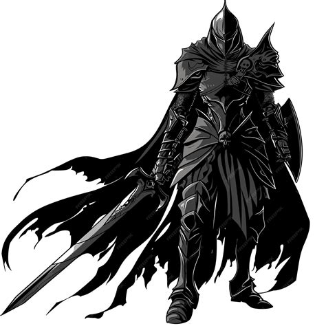 Premium Vector | Vector drawing of a black knight on a white background generative ai