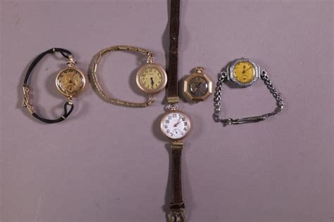 FIVE VINTAGE WATCHES - Redlands Antique Auction