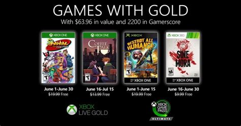 GwG Games with Gold Jogos Grátis Junho de 2020 na Xbox Live