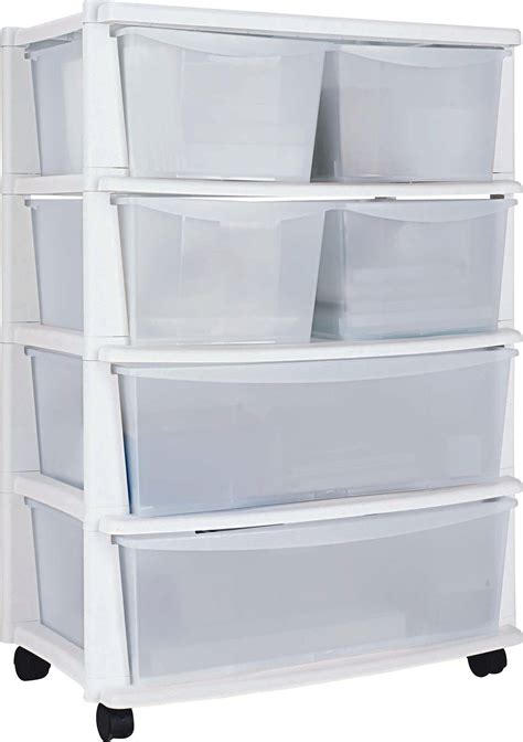 Argos Home 6 Drawer White Plastic Wide Tower Storage Unit 8753737