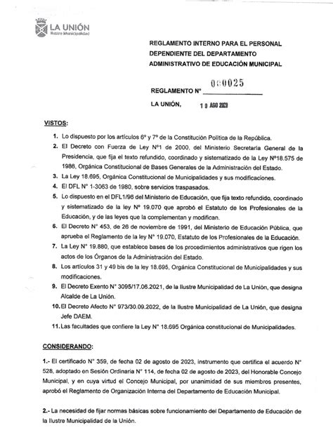 PDF Reglamento Interno Dirección de Administrador de Educación