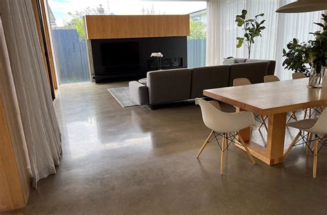 Modern Torquay Home With Salt And Pepper Polished Concrete Floor Geelong Concrete Grinding