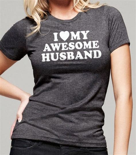 Wedding T I Love My Awesome Husband T Shirt Womens By Ebollo