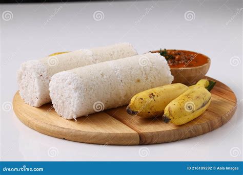 White Rice Puttu With Chana Curry Stock Photo Image Of Desiccated