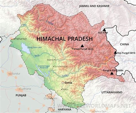 Map Of Himachal Pradesh Mapofmap | The Best Porn Website