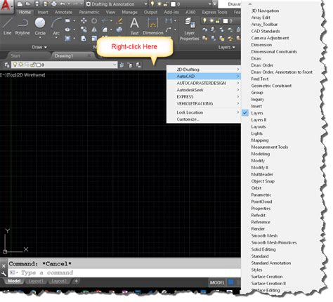 AutoCAD Add A Layers Toolbar To Your Workspace Ideate Inc