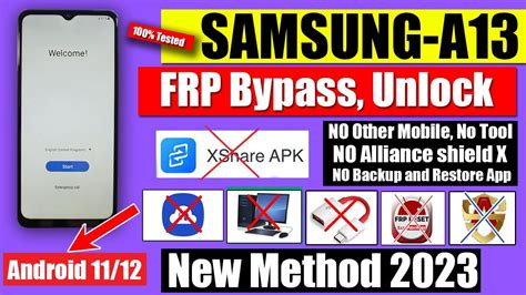 Without Pc Samsung A13 Frp Bypass 2024 Android 12 Old Method Not Work Youtube