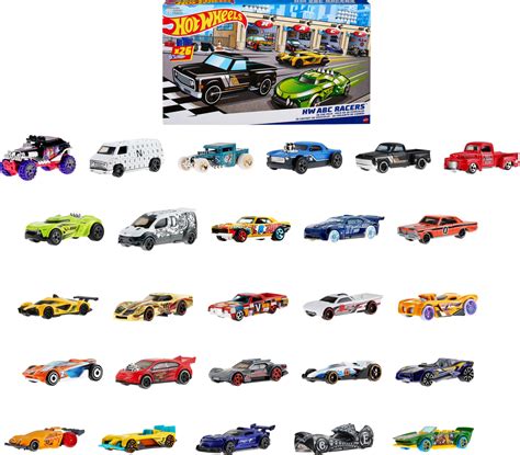 Hot Wheels Abc Racers Hot Wheels Cars In Scale With Letters Of The Alphabet Learn To