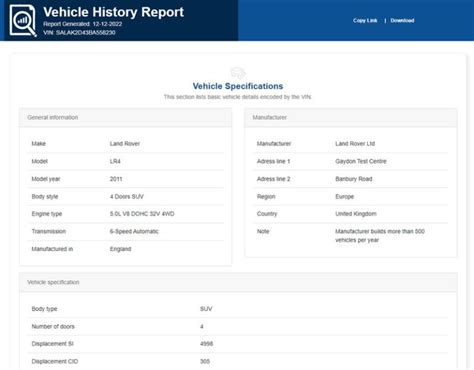 Land Rover Vin Number Cariffy