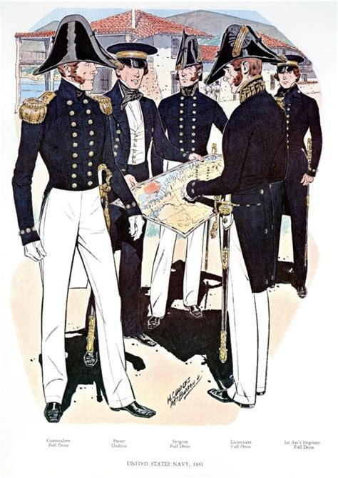 Uniforms Of The Us Navy 1841 Navy Uniforms Us Navy Uniforms Naval