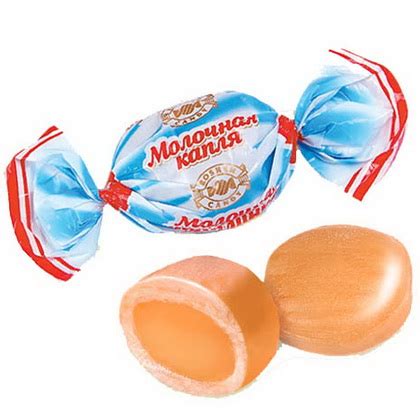 Сантарис. Конфеты карамельные молочные Молочная капля кондитерского ...