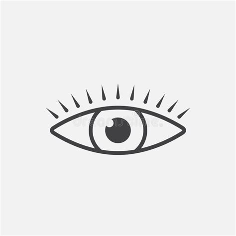 Eyesight Glyph Icon Monochrome Style Design Simple Element Black