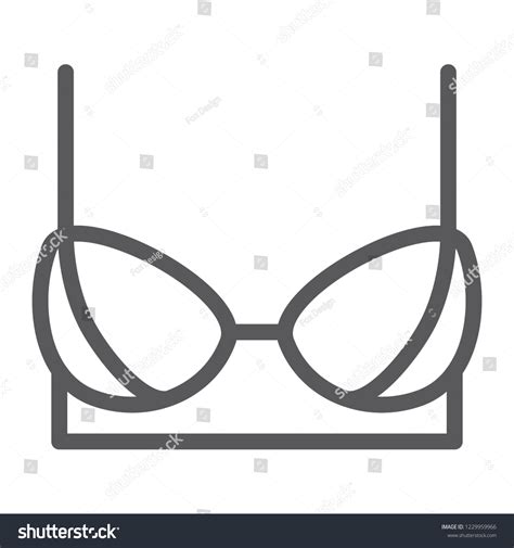 Bra Line Icon Female Underwear Lingerie Stock Vector Royalty Free Shutterstock