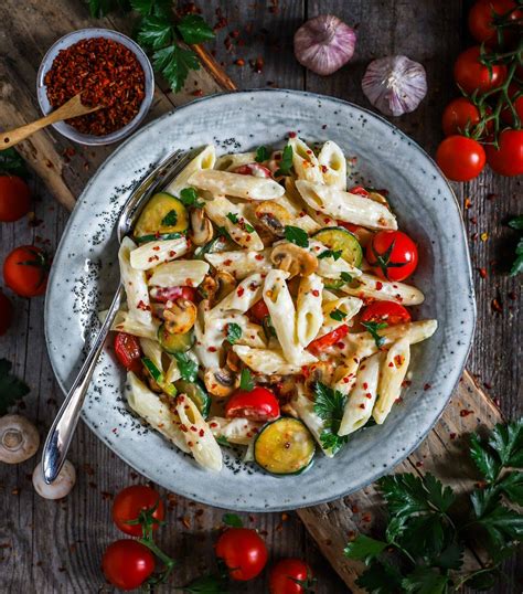 Cremige Vegane Alfredo Pasta Cashewso E Bianca Zapatka Rezepte