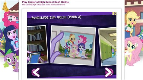 My Little Pony Canterlot High School Dash No Commentary Youtube