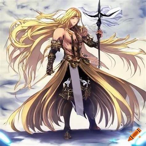 Anime Character With Blond Hair And Spear On Craiyon