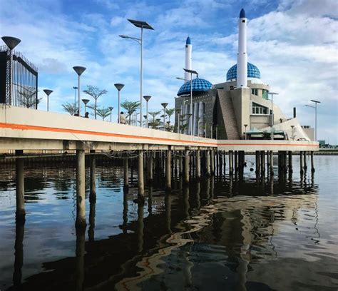 Floating Mosque Building Under Construction Editorial Photography