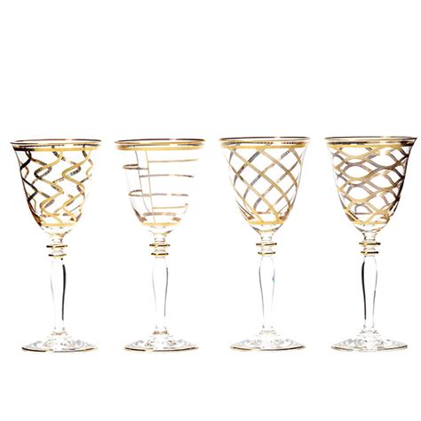 Elegant Wine Glasses Set Jan De Luz Linens