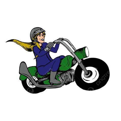 Female Motorbike Riders Illustration Riders Female PNG Transparent