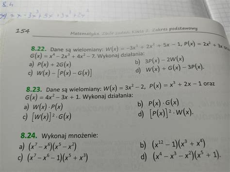 Wielomiany Matematyka Zadanie Podpunkt B Oraz Zadanie