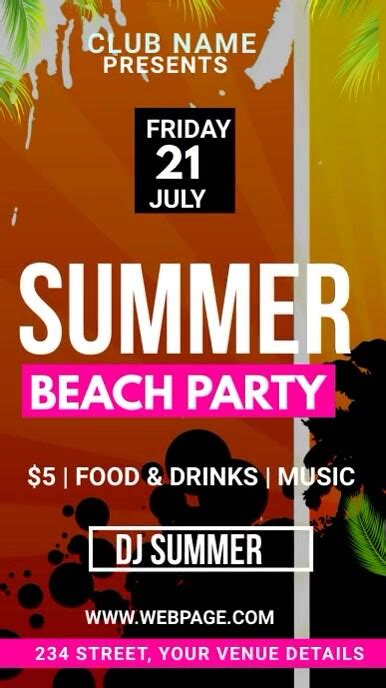 Summer Party Instagram Story Template Postermywall