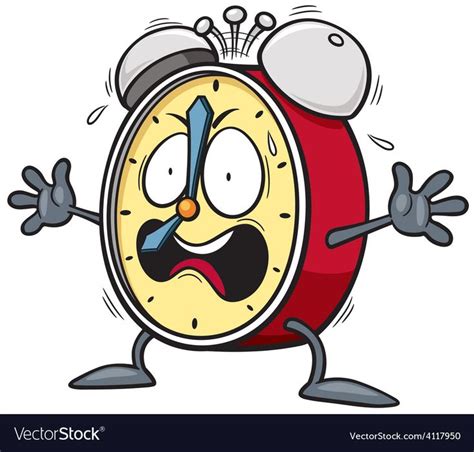 Clock Royalty Free Vector Image Vectorstock Clock Drawings Cartoon