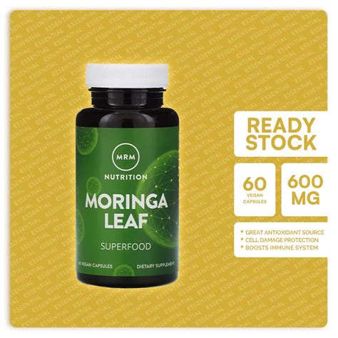 Ready Stock EXP 07 2027 MRM Nutrition Moringa Leaf 60 Vegan