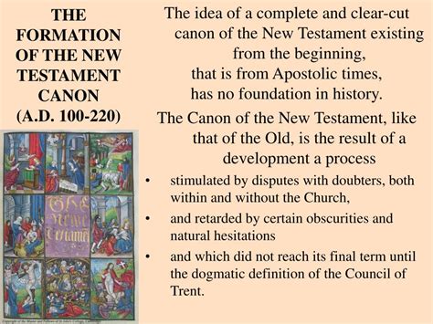 Ppt The Formation Of The New Testament Canon Ad 100 220