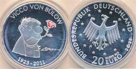 Deutschland 20 Euro 2023 925 er Silber Gedenkmünze Vicco von Bülow