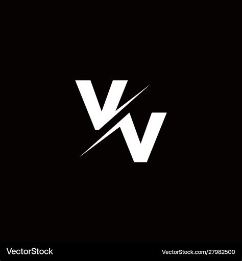 Vv logo letter monogram slash with modern logo Vector Image