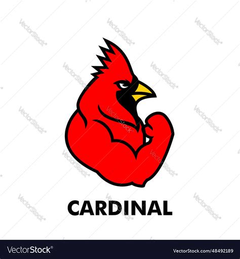 Cardinal mascot logo icon design Royalty Free Vector Image