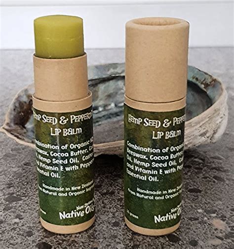 Hemp Seed Oil And Peppermint Organic Lip Balm 15g Nz Native Oils