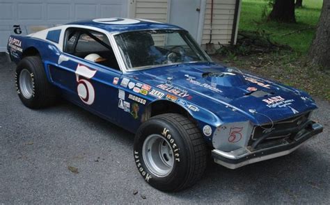 Vintage Dirt Track Racer 1968 Mustang Fastback Race Cars Dirt Racer