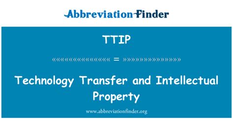 Définition De Ttip Transfert De Technologie Et Propriété Intellectuelle Technology Transfer