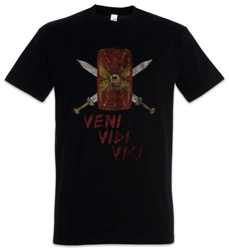 Veni Vidi Vici Shield T Shirt Rome Empire I Came I Saw I Conquered