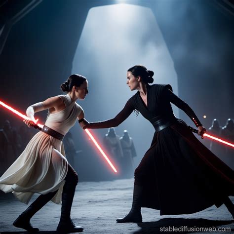 'Rey vs Kylo Ren' Star Wars Duel | Stable Diffusion Online