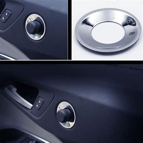 Stainless Steel Car Rearview Rear View Mirror Button Switch Adjust