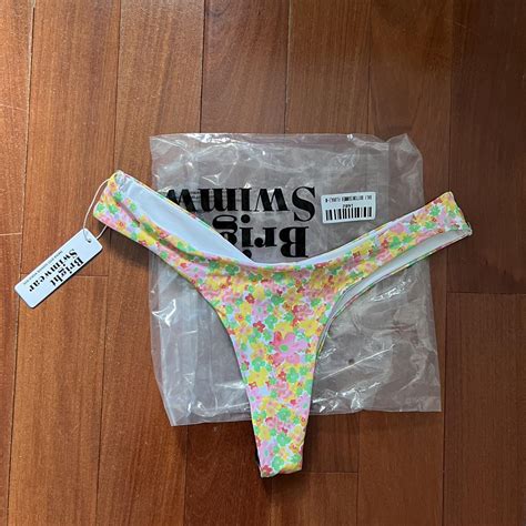 Bright Swimwear Thong Floral Bikini Bottoms Never Depop