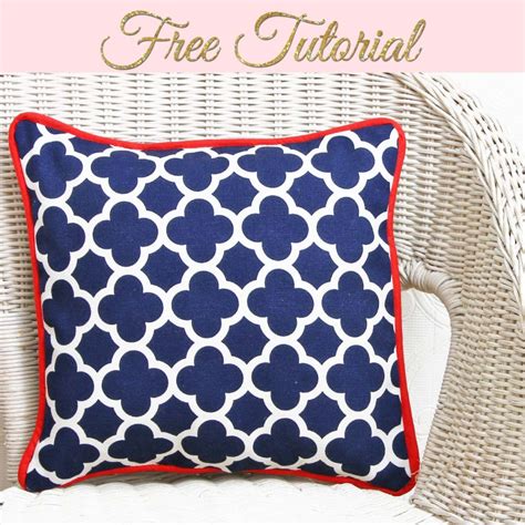 Make A Cushion Cover With Piping Cushion Cover Patterns Treasurie