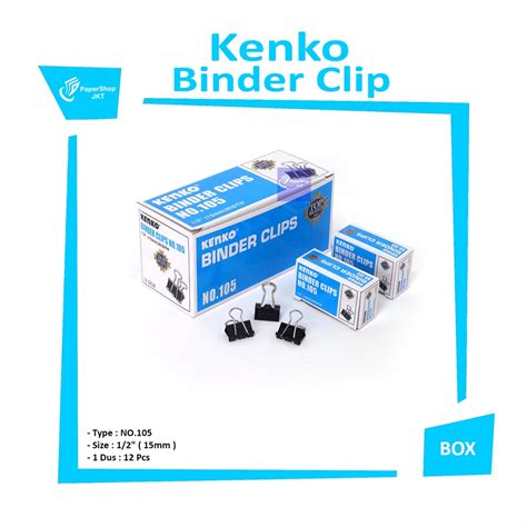 Jual Kenko Binder Clip No Per Pack Shopee Indonesia