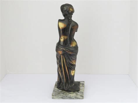 Vintage Copper Bronze Marble Nude Women Statue Etsy