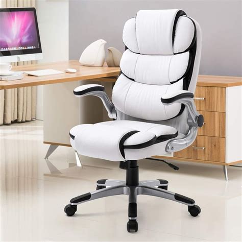 YAMASORO Leather Memory Foam Office Chair Adjustable Tilt Angle High