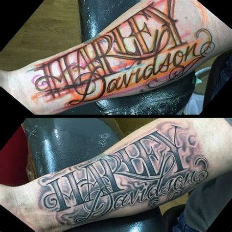 90 Harley Davidson Tattoos For Men Manly Motorcycle Designs